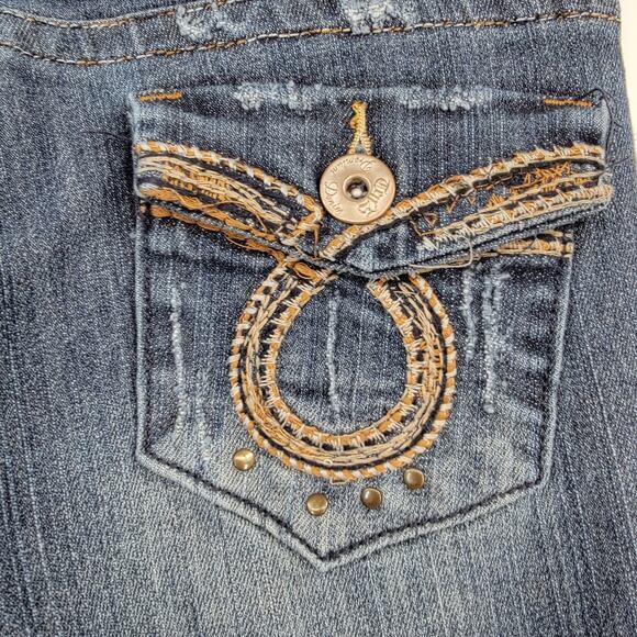 Ten25 Junior's Embroidered Button Pocket Slim Leg Jeans Size 5/6 - Picture 10 of 16